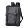 PVC Leather Bag with Cover for Men  Large Laptop Backpacks  Male Teenager Backpack  Boys  Business Bags