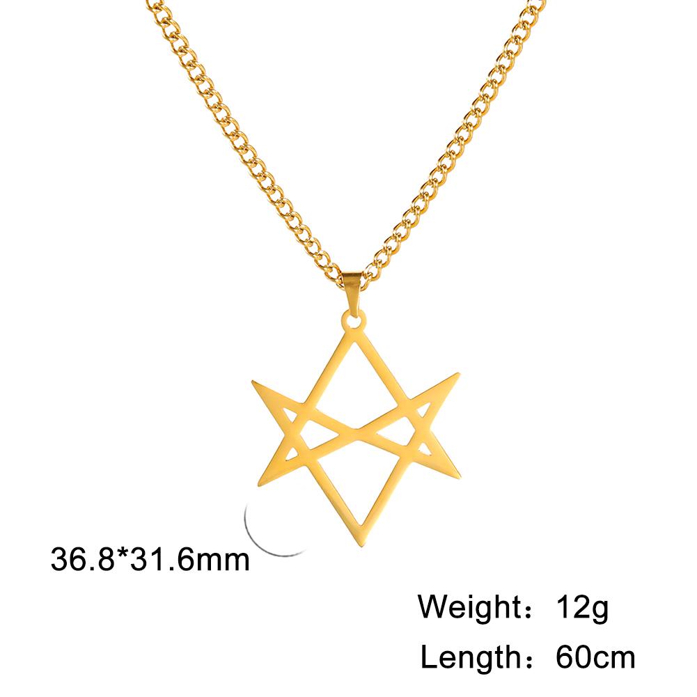 Jeshayuan Thelema Unicursal Hexagram Stainless Steel Pendent Necklace Sheffield Band BMTH Logo Men Necklaces Jewelry Gift