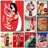 Retro Enjoy Cola Posters Retro Metal Tin Signs Vintage Posters for Game Room Bar Man Cave Cafe Garage Home Wall Decor Gift