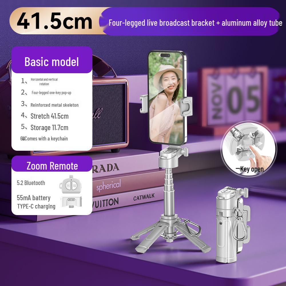 

P25Mini 3-in-1 Bluetooth Anti-Shake Extendable Phone Selfie Stick & Stand