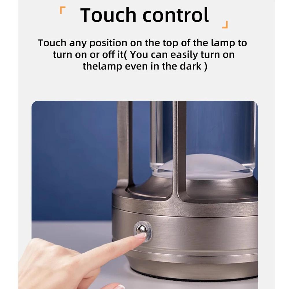 Crystal Lamp Plastic Bedside Table Bedroom Led Touch Table Lamp Restaurant Decoration Atmosphere Night Light