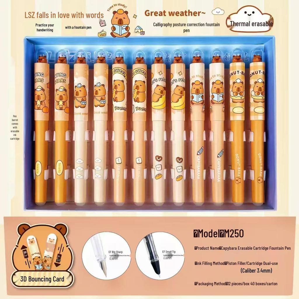 Löschbarer thermosensitiver Füllfederhalter für Kalligraphie in der dritten Klasse - Nachfüllbar, kinderfreundlich und perfekt für Anfänger.