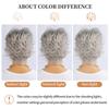 Short Natural Wigs with Bangs Soft Mommy Hair Daily Use Silver White Gray Curly Synthetic Hair Costume Party Wig for Women
