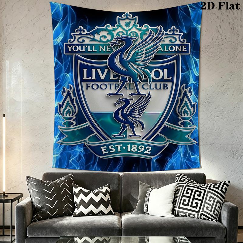 Liverpool Football Club Badge Print Tapestry Fashion Print Background Cloth Wall Decoration Work Of Art Gift