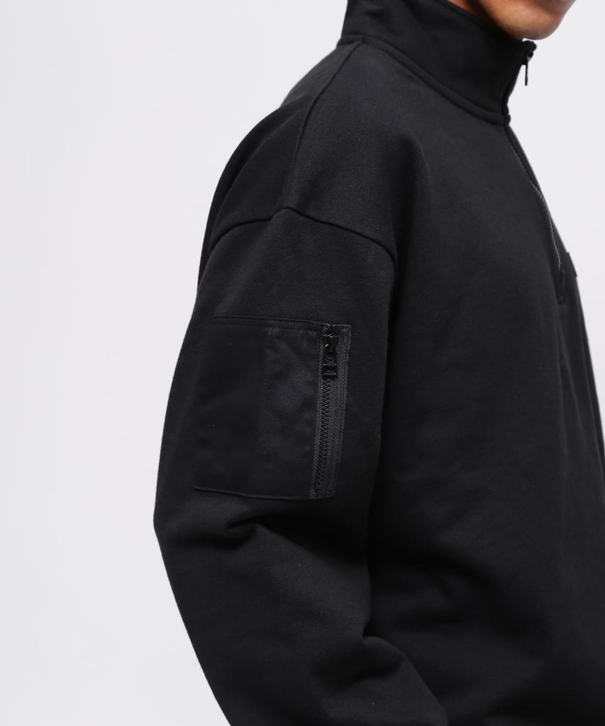 WEB Limited HALF ZIP FATIGUE SWEAT Half Zip Fatigue Sweat L 010 Black [Avirex] Men's 783-4232009