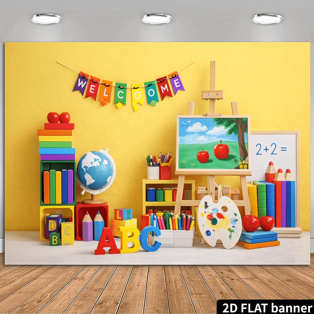 2D Flat Banner Learning Theme Background WELCOME Color Flag Theme