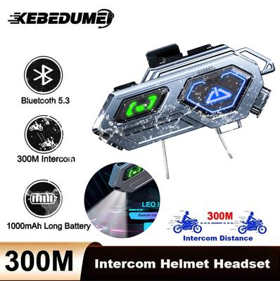 1/2 Stück Bluetooth Motorrad Intercom Helm Headset Drahtloses Gegensprechanlage Fahrer Fahrt Gegensprechanlage Wasserdicht Freisprechanruf