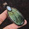 Labradorite Copper Pendant Copper Wire Wrapped Jewelry Rainbow Moonstone Pendant Handmade Boho Pendant Gemstone Copper Jewelry Gift For Her