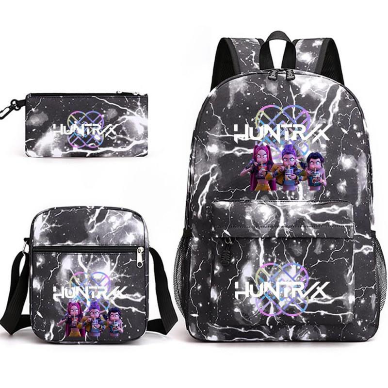 Kpop Dämonenjäger Kinderrucksack mit atmungsaktivem Oxford-Stoff für Schule und Freizeit