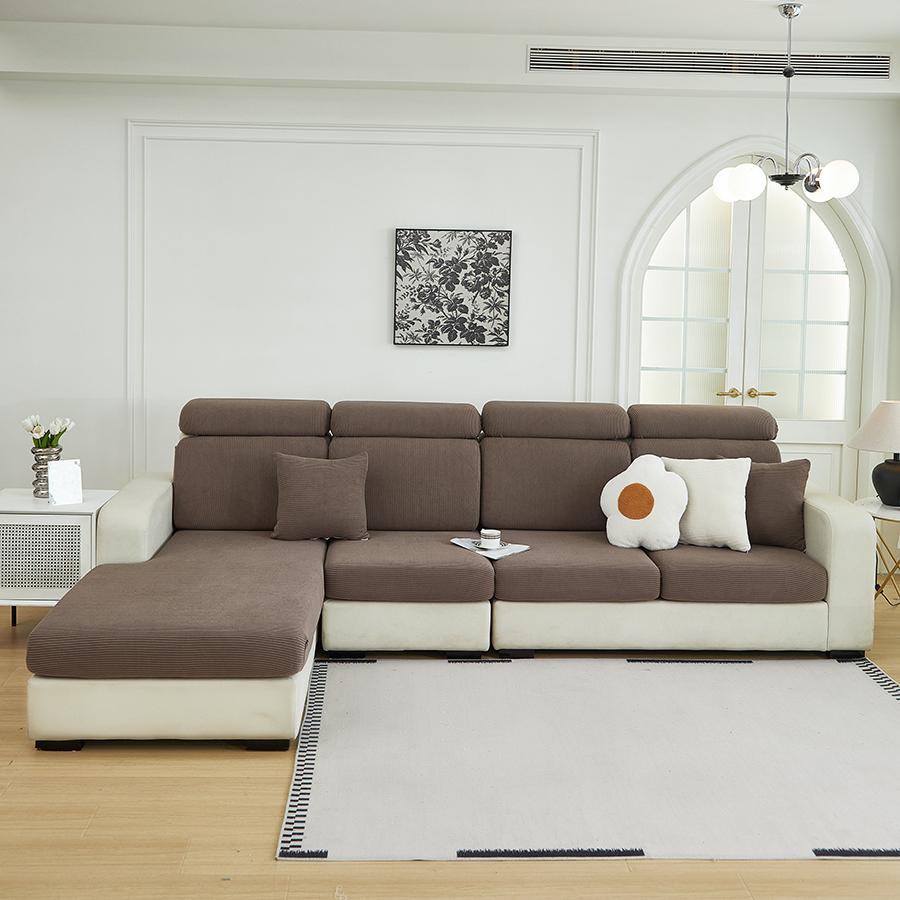 Four-season universal new solid color sofa hats jacquard all-inclusive sofa cushion covers non-slip breathable sofa hats wholesa