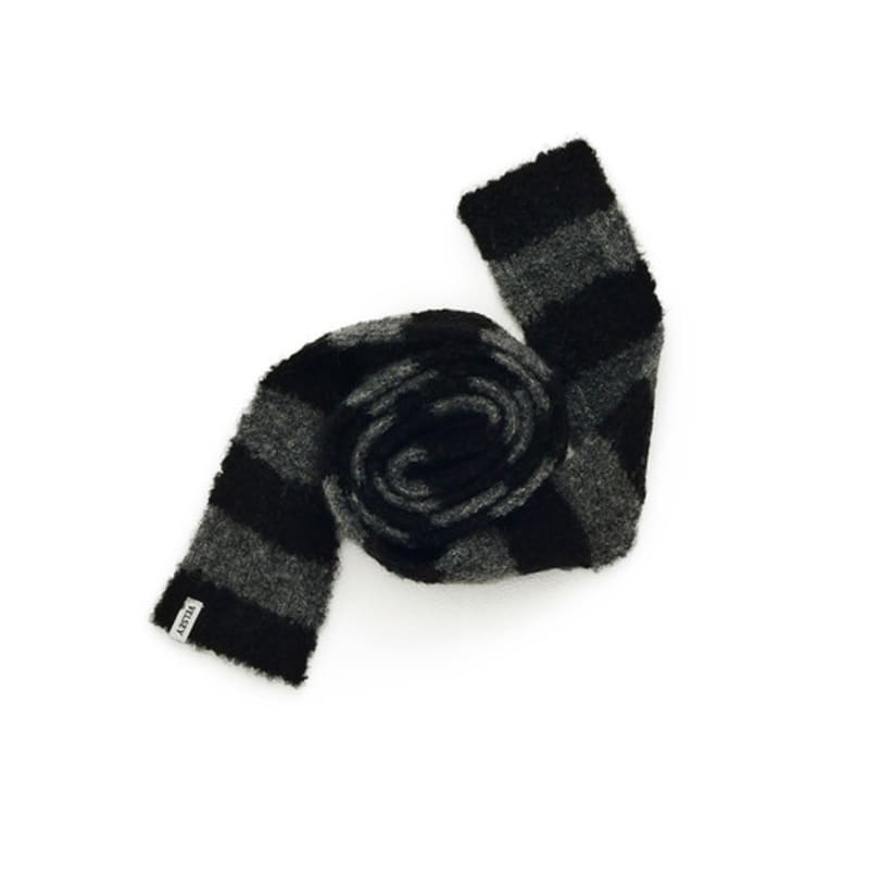 Velsey Stripe Mini Muffler [BLACK]
