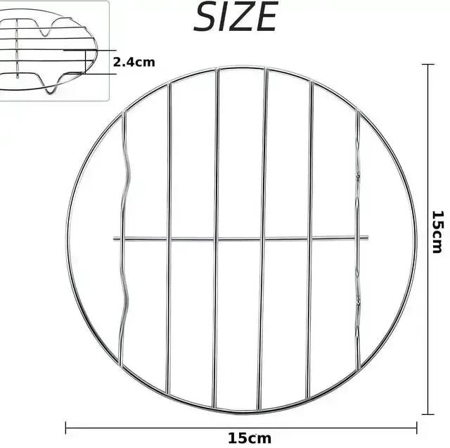 New Hot Air Fryer Accessories Stainless Steel Steam Rack Pot Rack Corrosion Resistant Safety Air Fryer Accessories Kitchen Gadgets