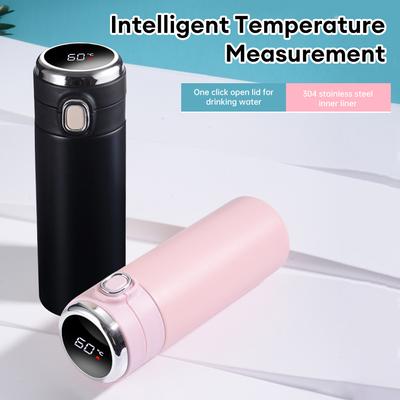 420 ml LED-Thermosbecher mit digitaler Temperaturanzeige, tragbarer Reisebecher, Edelstahl-Thermosflasche, vakuumisolierter Becher