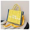 Stylish Tote Bag New Lettering Handbag Large-Capacity Canvas Crossbody Bag CLE