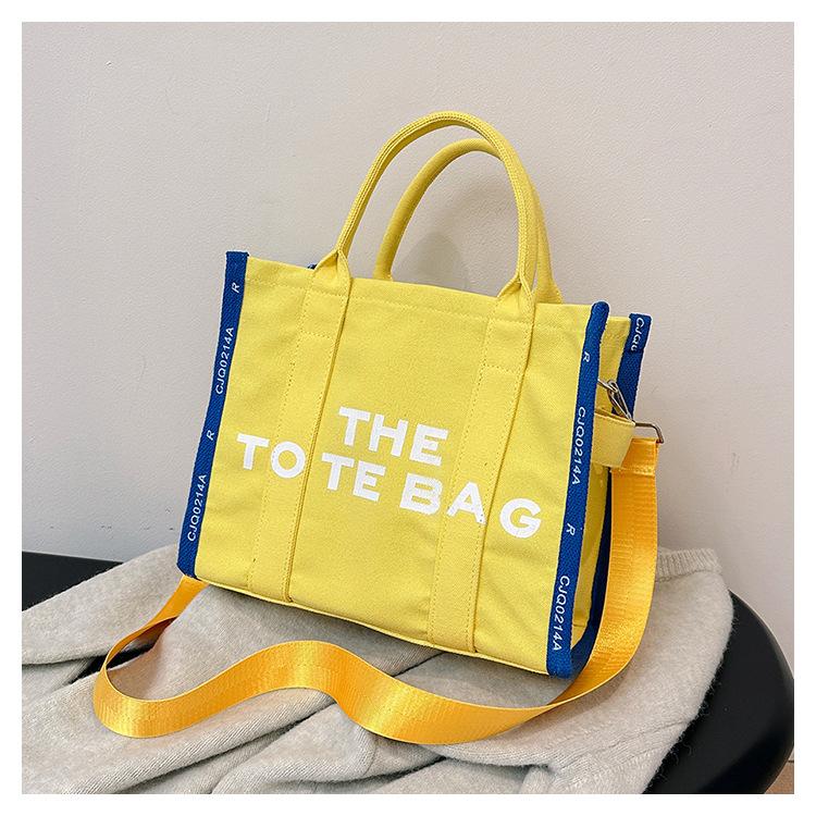 Stylish Tote Bag New Lettering Handbag Large-Capacity Canvas Crossbody Bag CLE