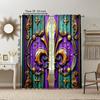 Set Of 2 Versatile Polyester Transparent Curtains Home Decoration Mardi Gras Use Bedrooms Living Rooms Curtain Ideal For Area