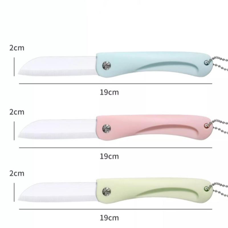 Portable Mini Pocket Knife Ceramic Peeling Fruit Knife Portable Dormitory Portable Slicing Knife Kitchen Accessorie