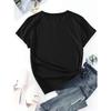 Womens Casual Tee 100% Pattern Print Round Neck Short Sleeve Summer New Arrival Top