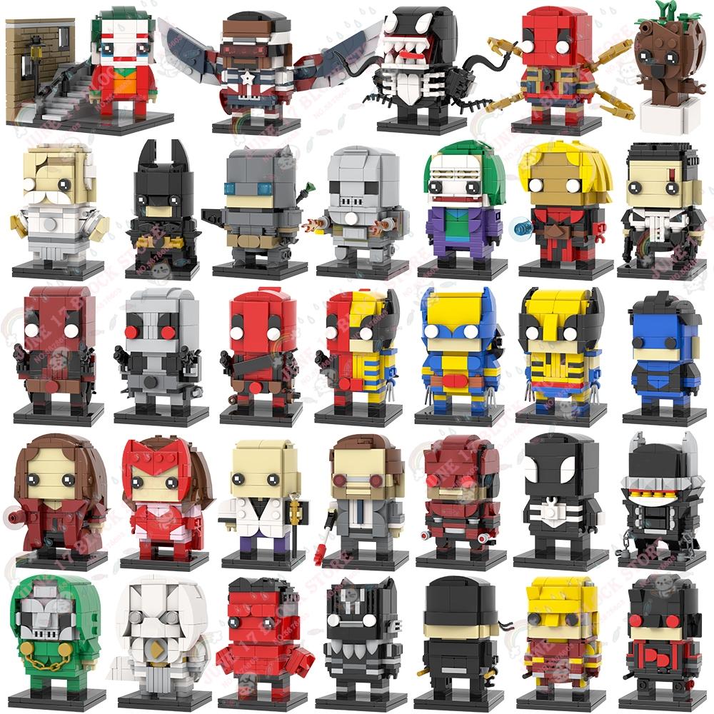 MOOXI Superhero Brickheadzed MOC Brick Movie Figure Doctor Doom Witch Kingpins Scale Model Compatible Building Block Toy Children Gift Present
