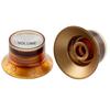 Musiclily Pro Inch-Standard Guitar Reflector Knobs, 2 Volume, 2 Tone, for USA Les Paul SG, Amber/Silver Top (Set of 4)