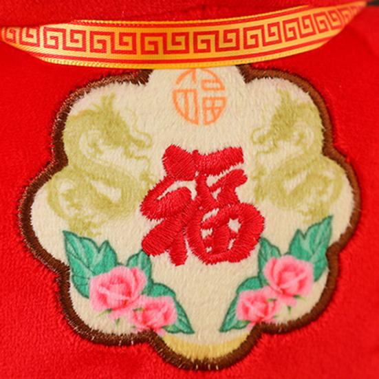 Chinese Style Cartoon Zodiac Dragon Plush Doll Year of 2024 Mascot Lucky Red Dragon Plushies Soft Stuffed Animal Doll Festival Home Party Decoration