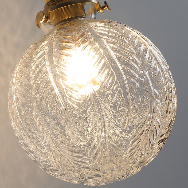 Nordic Round Glass Pendant Light Creative Bedroom Restaurant Bar Single Head Pendant Lamp Dinning Kitchen Room Hanging Lights