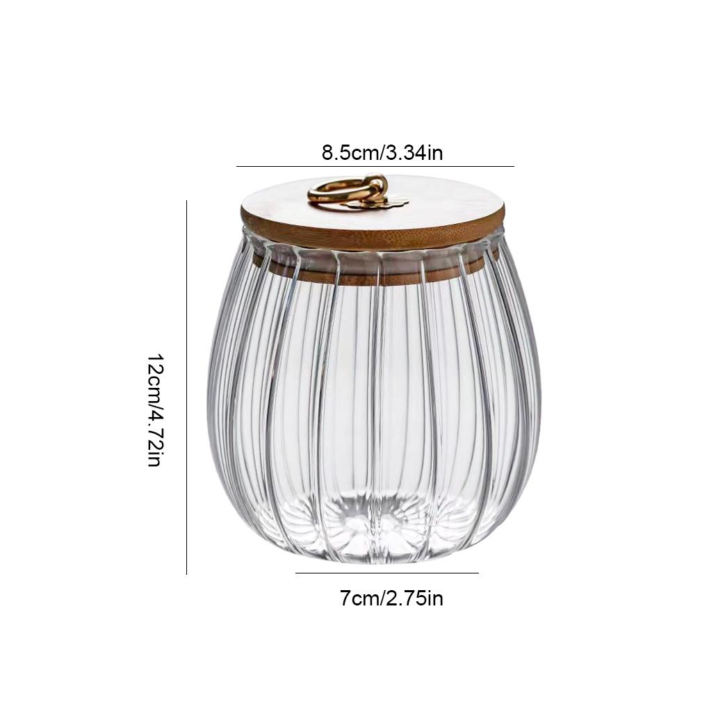 Glass Storage Jars Transparent Container with Lid Seasoning Bottle