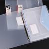 Green File Organizer 11 Hole Expandable Binder Folders for 2/3/4 Ring Document Pouch, Plastic Envelopes Touch Fastener Bag Pocket with Snap