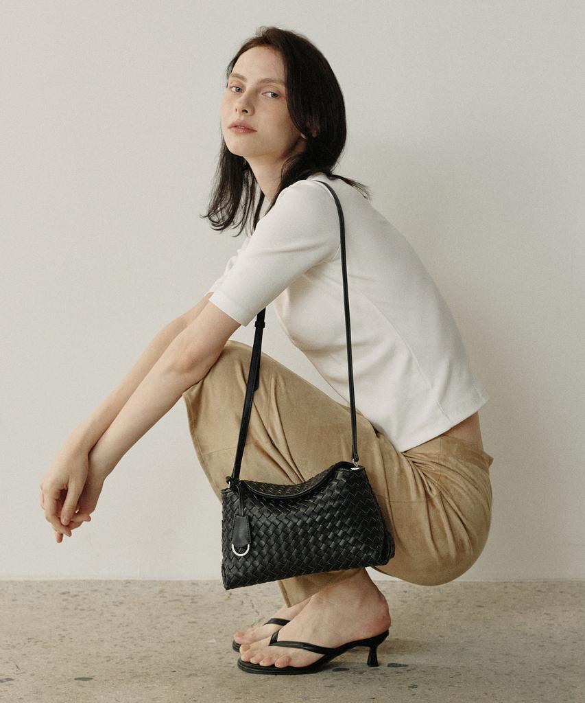 Moremorr Tresse Bag _ Black 3-Way Weaving Bag