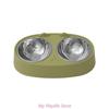 Double Dog Bowl Pet Feeding Station Stainless Steel Water and Food Bowls with Stand for Cats Puppies Small Dogs Pet Supplies