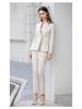 Front Desk Workwear Women's 2024 Elegant Spliced Light Color Suit Jacket for Managers