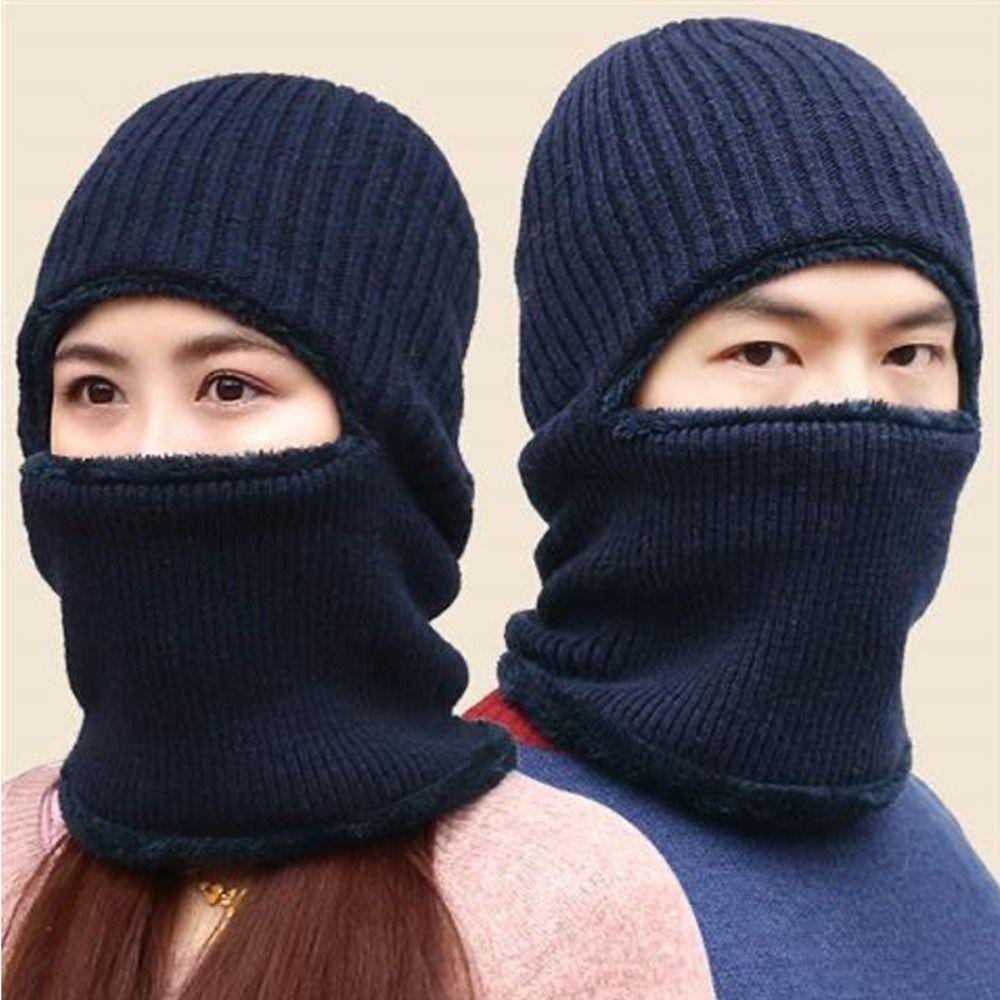 Breathable Coral Fleece Winter Hat Beanies Balaclava Winter Protection Cap