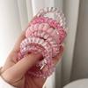6pcs/set Gradient Telephone Wire Hair Tie Seamless Versatile Translucent Rubber Band Headwear Hair Accessories for Women