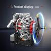 Yuxing King 10211 Star-Shaped Aircraft Engine Model Toy - Educational Building Blocks Collectible
