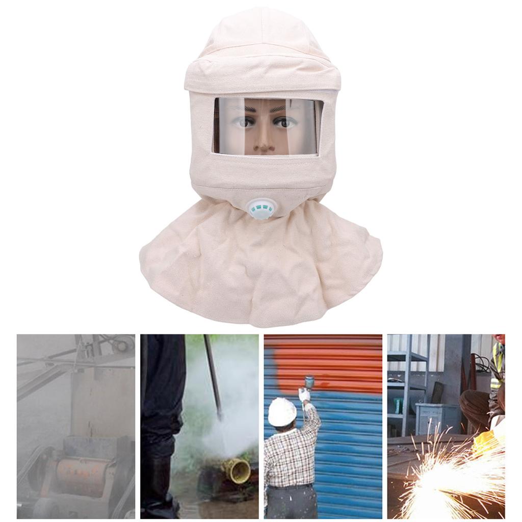 Sandstrahlen Haube Heavy Duty Canvas Staub Proof belüfteten Sandstrahlen Gesicht Abdeckung für Malerei Stein