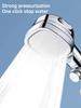 Square Adjustable High Pressure Shower Head Filter Water Saving Shower Head One Click Water Stop Bathroom Accessories