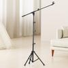 Microphone Stand Tripod with Carrying Bag and 2 Mic Clips Floor Mic Stand Height Adjustable Mic Holder for Singing Performance