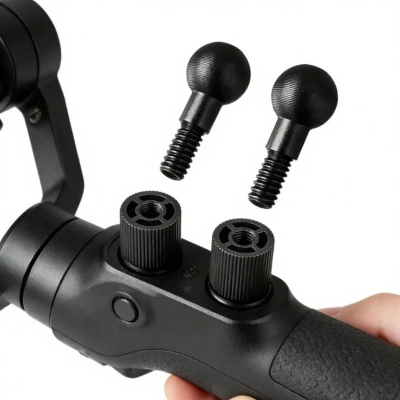 Pack Of 2 Aluminum Alloy 15mm Ball Head Adapters With 1/4Inch Thread Screw For Camera Mounts Phone Stands 15mm Ballhead
