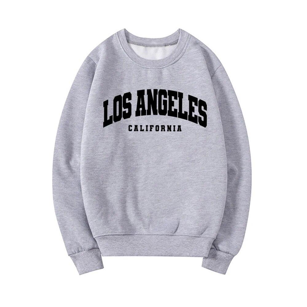 thumbnail image 2 of Men's Los Angeles California Crewneck Sweatshirts Solid Y2K 2 of 14