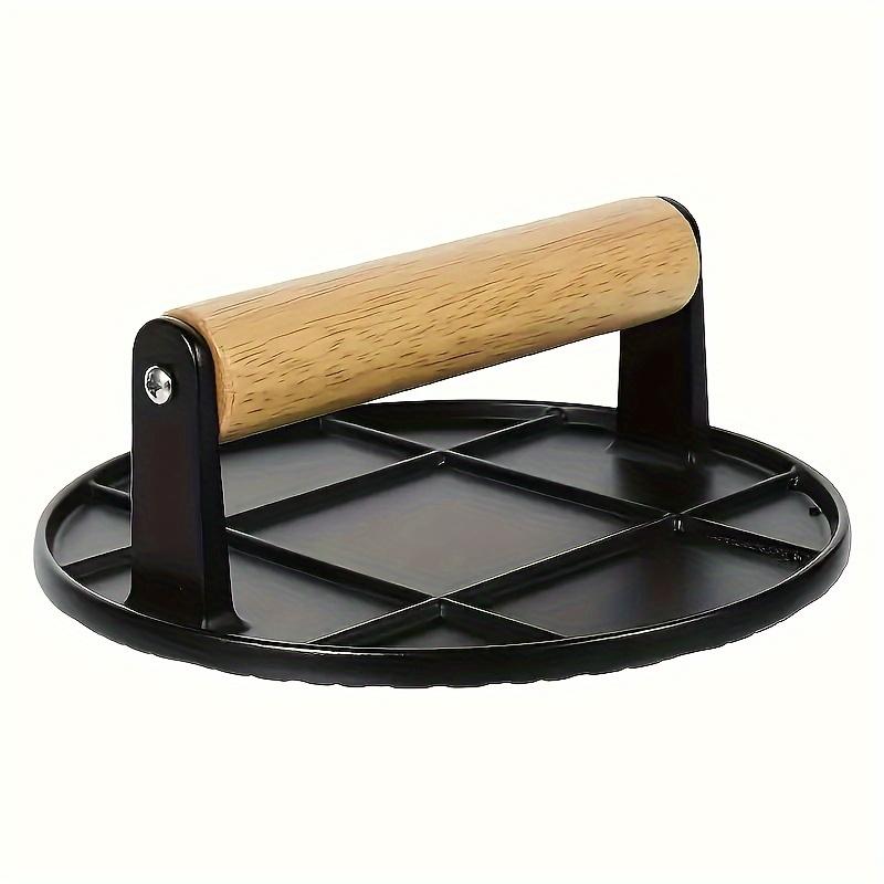 1Pc meat press Manual meat pie press Round burger meat press Kitchen tools Square iron plate burner чёрный