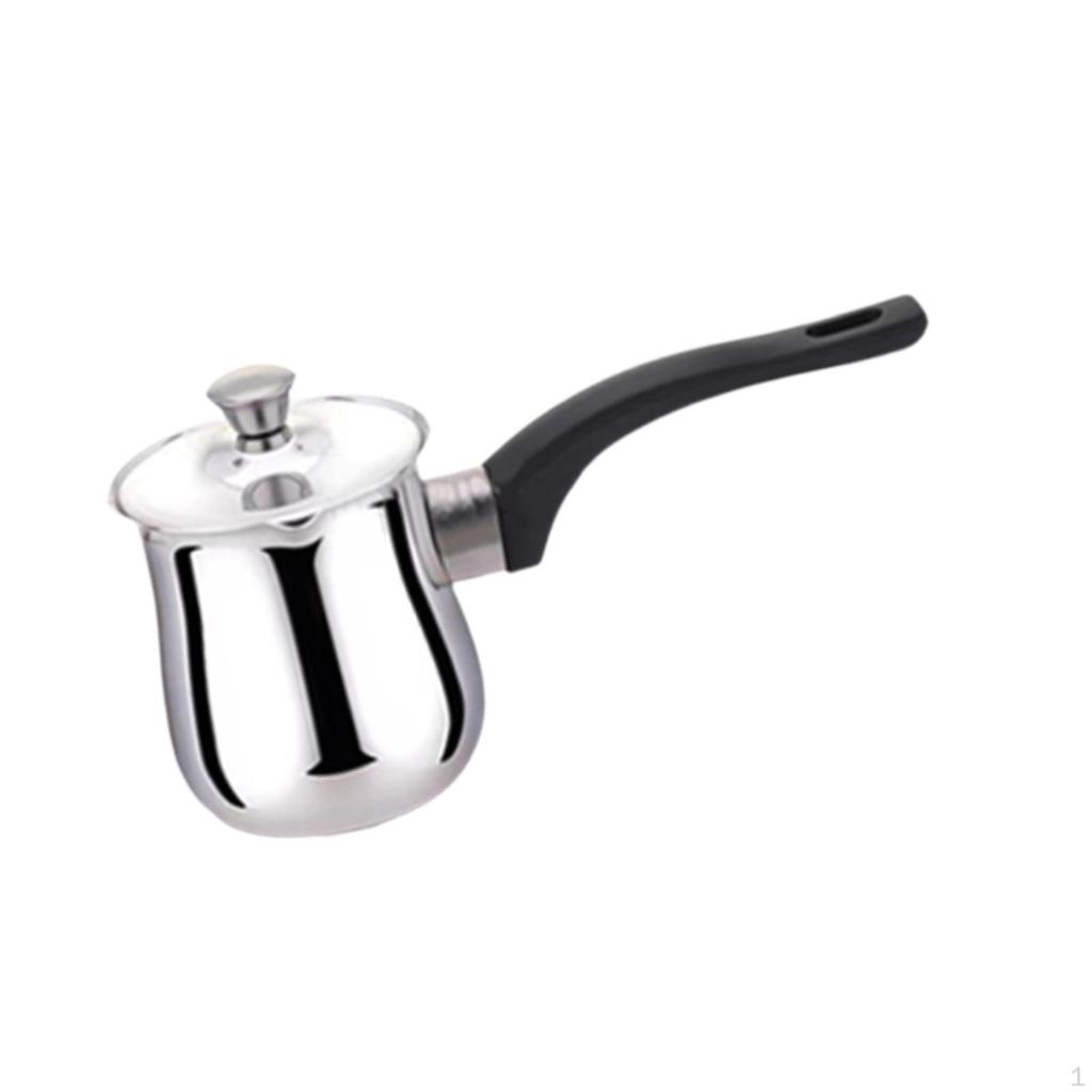 Coffee Pot Butter Warmer for Induction Cookers, Portable Stainless Steel Milk
