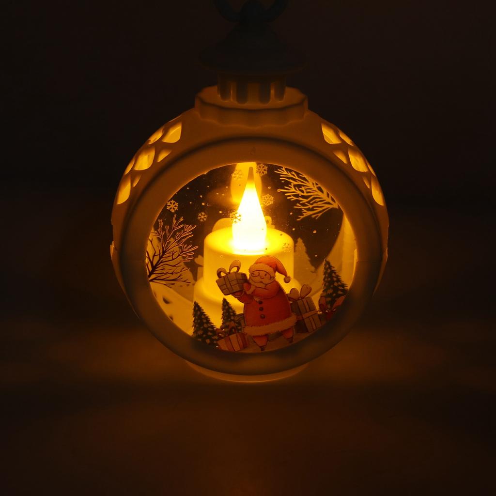 Weihnachtslaterne Vintage Exquisite Textur Festliche Hängelaterne für Desktop-Ornament Partydekoration