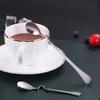 4pcs Stainless Steel Hanging Cup Spoon Twisting Teaspoons Polished Mixing Spoon  Coffee Milk Tea