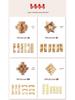 Mini Beechwood Kongming Lock & Luban Nine Ring Puzzle Set - Educational Brain Teaser for Kids & Students