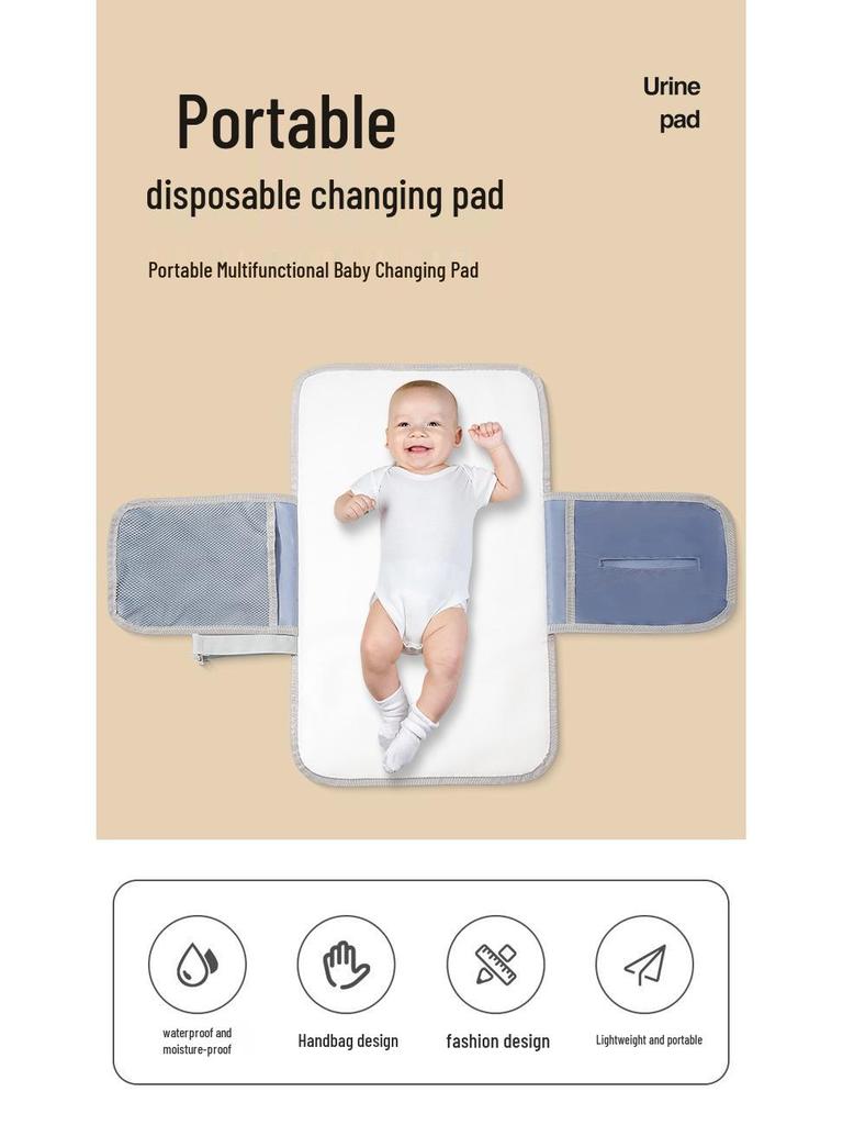 Lightweight Waterproof Portable Baby Changing Pad with Stroller Attachment