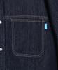 Ucla Unisex Denim One-Pocket Oversized Shacket [Dk-Indigo](Ub9Dj70)