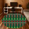 1pc Christmas tree Round Chair mat Area Rug - Non-Slip, Floor Mat for Office, Bedroom, and Indoor Decor -1002152