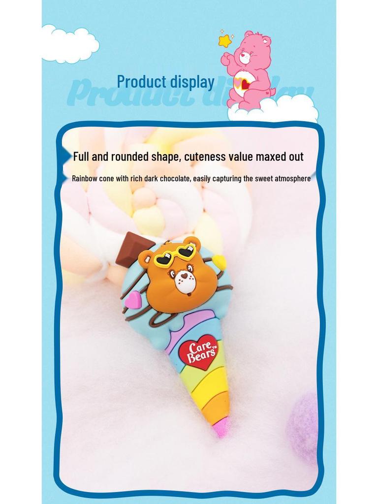 Care Bears Love Bear Ice Cream Fridge Magnet - Cute Cartoon Mint Cookie Design