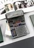PTN WD2-VLCN-4499 Black Gray Leather Wallet