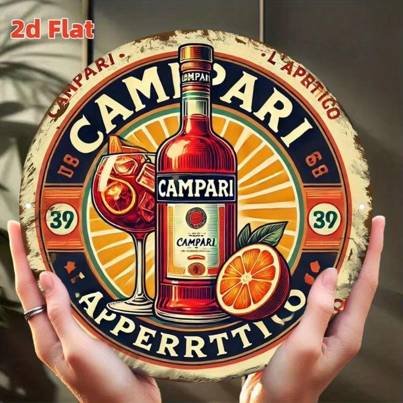 1 Piece Retro Tin Sign Metal Wall Art Decor for Office Living Room Courtyard 20x20 cm